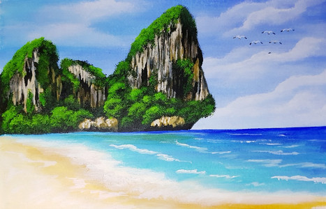 Lorna, peace on the beach, acrylic.jpg
